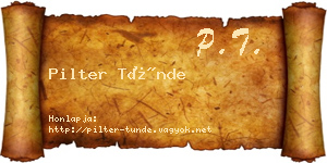 Pilter Tünde névjegykártya